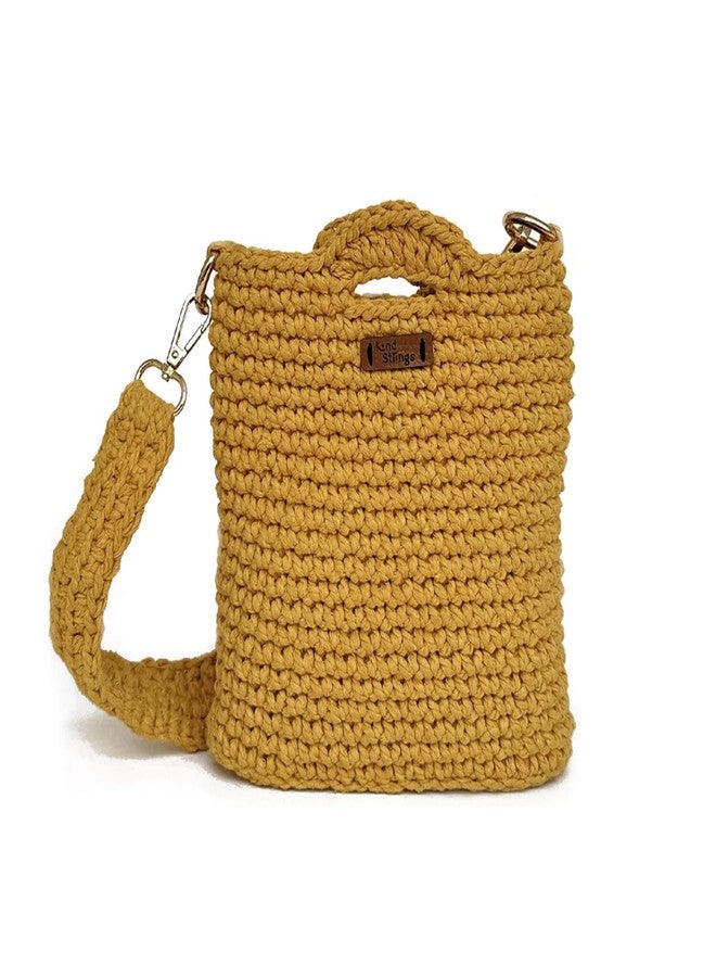 Kind Strings Sling Handbags for Women Handmade Crochet Bag Sling purse for women Shoulder Bag (Yellow) - Image 1